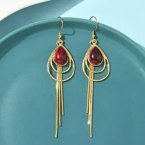 Electroplated Brass Dangle Earrings