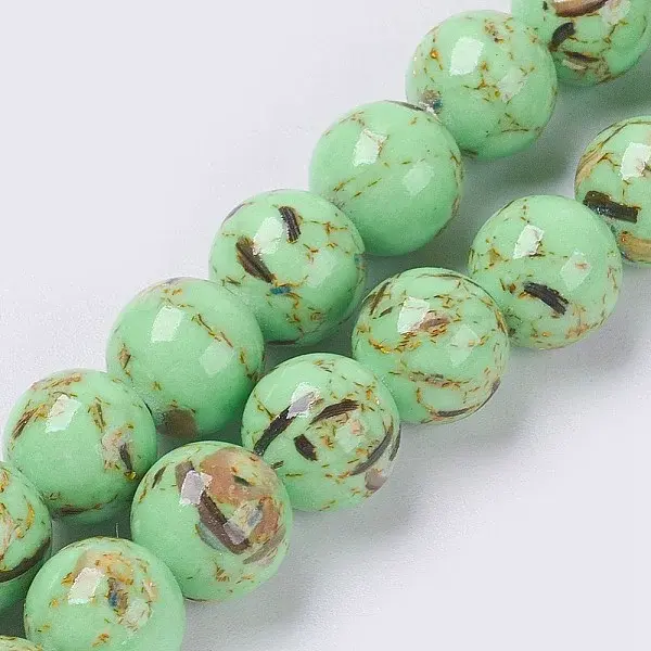 Sea Shell and Synthetic Turquoise Assembled Beads Strands