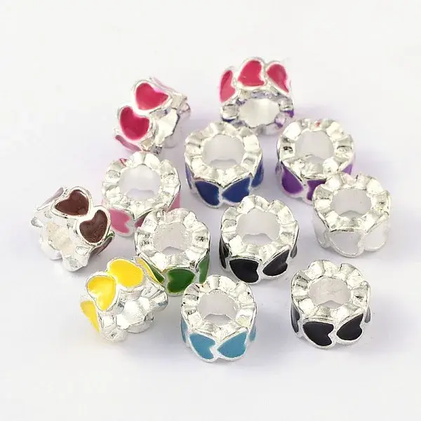 Alloy Enamel European Beads