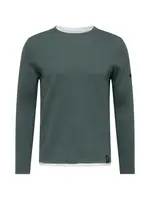 Key Largo Sveter 'STEFANO'  tmavozelená / biela