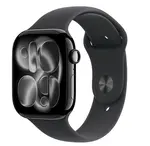 APPLE Watch 11 GPS 42mm klavírně černý hliník - černý sportovní řemínek - M/L