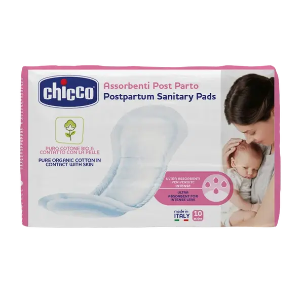 CHICCO Vložky poporodní 100% organická bavlna 10 ks