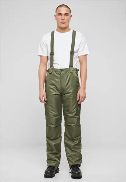 Olivový Thermal Dungarees