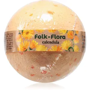 Folk & Flora Calendula šumivá guľa do kúpeľa s nechtíkom lekárskym 130 g