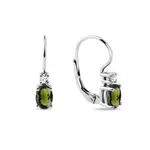 Náušnice z bieleho zlata s oválnymi vtavínmi a diamantmi KLENOTA