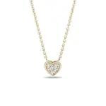 Diamantový přívěsek se srdcem ve žlutém zlatě KLENOTA