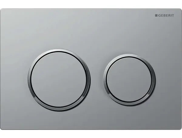 Geberit Omega20 - Ovládací tlačítko splachování, easy to clean, matný chrom/lesklý chrom 115.085.JQ.1