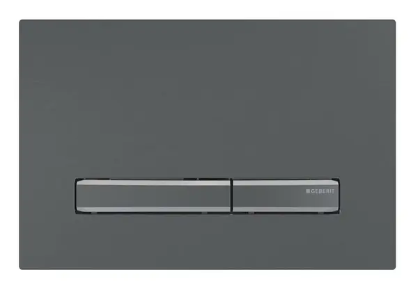 Geberit Sigma50 - Ovládání splachování, easy to clean, kartáčovaný černý chrom 115.671.QD.2