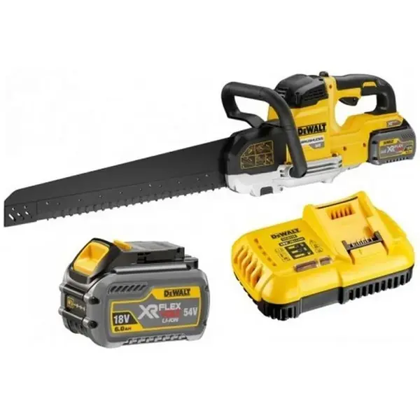 DeWALT Nářadí - 54V AKU stavební pila 430 mm, 2x aku 6,0 Ah XR FLEXVOLT, nabíječka DCS398T2
