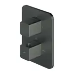 OMNIRES Parma - Termostatická baterie pod omítku, pro 2 spotřebiče, s tělesem, kartáčovaný grafit PM7436GR