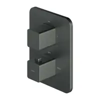 OMNIRES Parma - Termostatická baterie pod omítku, pro 2 spotřebiče, s tělesem, kartáčovaný grafit PM7436GR