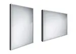 Nimco Zrcadla - Zrcadlo s LED osvětlením, 60x80 cm, hliník/černá ZPC 13002-90