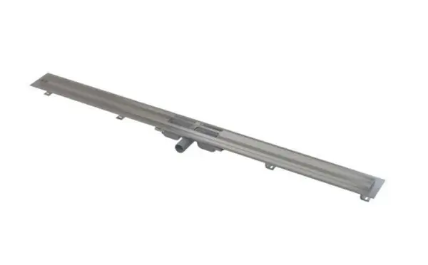 Alcadrain Odtokové žlaby - Sprchový žlab Low 145 cm, s okrajem pro perforovaný rošt, nerez APZ101-1450