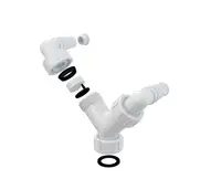 Alcadrain Príslušenstvo - Dvojité kolienko G1" so spätnou klapkou P148Z