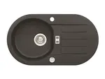 Alveus Niagara - Granitový drez 78x44 cm, s ovládaním odtoku, carbon 1076860