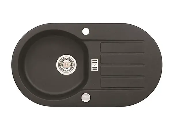 Alveus Niagara - Granitový drez 78x44 cm, s ovládaním odtoku, carbon 1076860