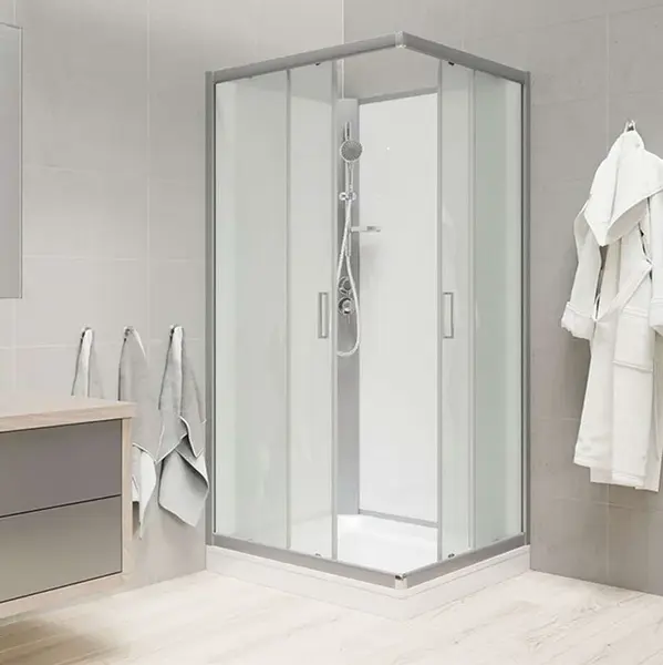 Mereo Sprchové boxy - Sprchový box 90x90 cm, bez striešky, satin/biela/sklo Point CK34122KMW