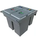 Elletipi Square 2.0 - Vstavaný odpadkový kôš, delený, 64 l PA3 INC5060A