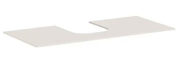 Hansgrohe Xevolos E - Doska pod umývadlo, 118x55 cm, výrez uprostred, matná béžová 54210780