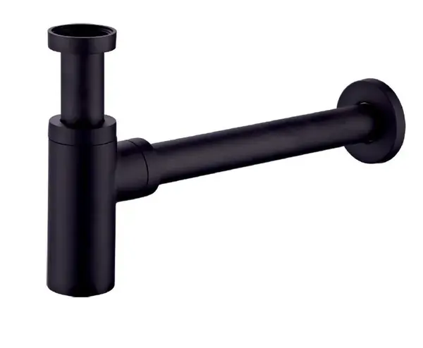 kielle Sifony - Umyvadlový sifon, průměr 32 mm, kulatý, kov, matná černá 30901044