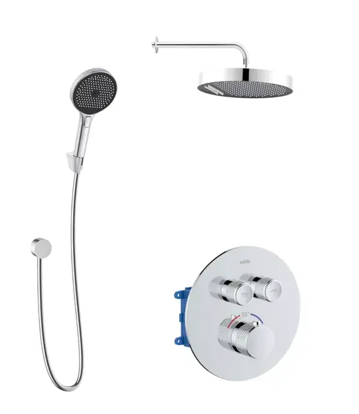 kielle Oudee - Termostatická batéria pod omietku, na 2 spotrebiče, s príslušenstvom a telesom, chróm 20627SPT50