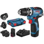 Bosch Náradie - 12V AKU vŕtací skrutkovač s príslušenstvom, 2x aku 3,0 Ah Li-Ion, nabíjačka 06019H3000