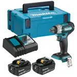 Makita Nářadí - 18V AKU rázový utahovák, 2x aku 5,0 Ah LXT, nabíječka DTW181RTJ