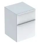 Geberit Smyle Square - Boční skříňka, 2 zásuvky, lesklá bílá 500.357.00.1
