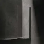 OMNIRES Kingston - Vaňová zástena 70x150 cm, číre sklo/matná čierna XHE85BLTR