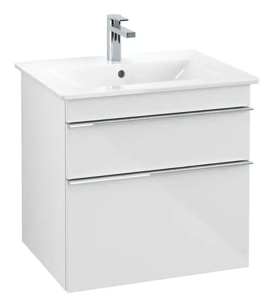 Villeroy & Boch Venticello - Umývadlová skrinka, 60x59x50 cm, 2 zásuvky, Glosy White A92401DH