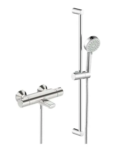 Hansa Basic - Sprchový set s vanovým termostatem, 3 proudy, chrom 55162131