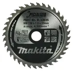 Makita Příslušenství - Pilový kotouč na dřevo 136x20 mm, 36 zubů B-33635