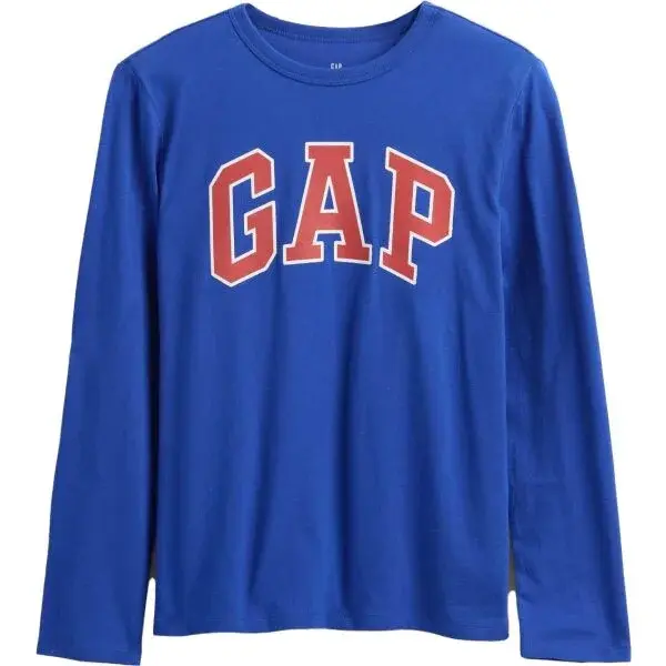 GAP V-FRCH LS LOGO VALUE TEE Chlapecké tričko, modrá, velikost
