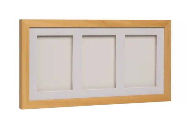 Trojrámik, Baby odtlačok v rámčeku - darčeková sada pre bábätko - prírodná