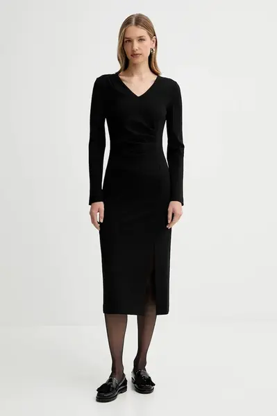 Šaty Liviana Conti černá barva, midi, L5WI36