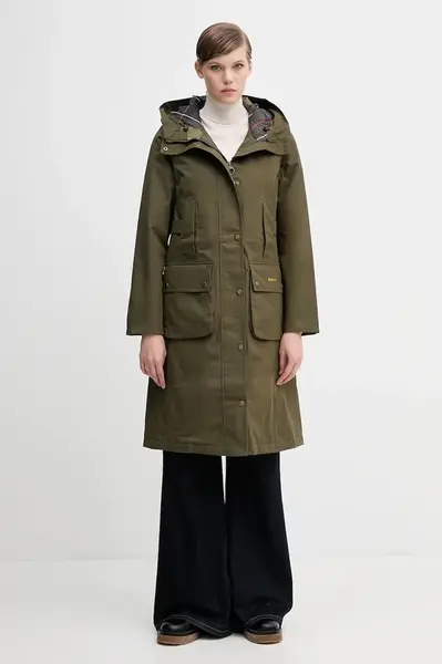 Bunda Barbour BAMBURGH zelená barva, přechodná, LWB0926