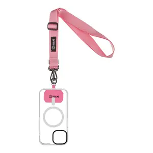 Popruh OBAL:ME NeckTag Ribbon na telefon, pink