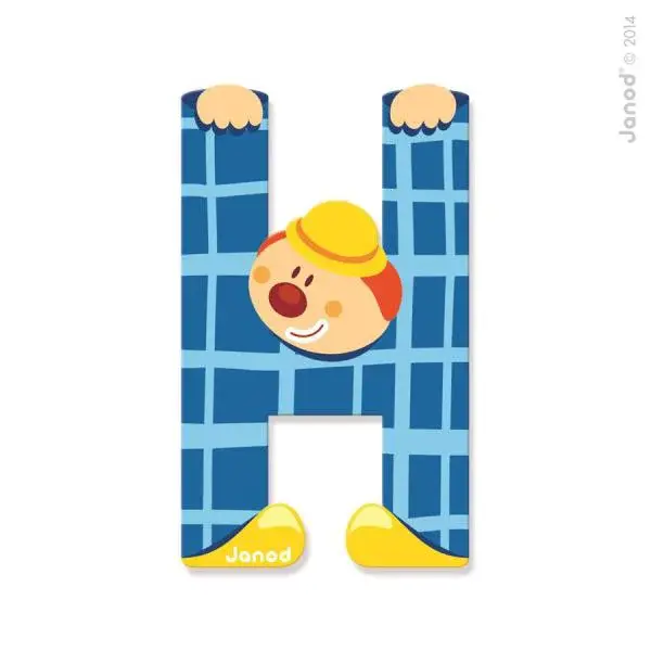 Janod Dřevěné písmenko H lepicí 9 cm