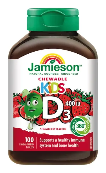 JAMIESON Vitamín D3 Kids jahoda cucací tbl.100