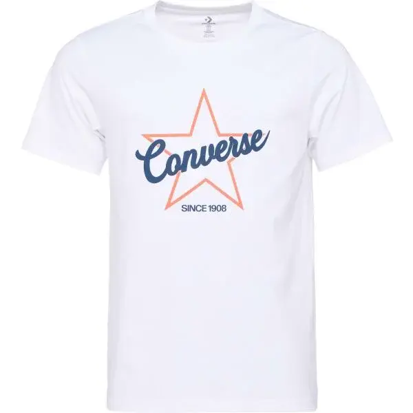 Converse STAR OUTLINE TEE Pánské tričko, bílá, velikost