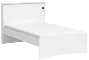 Posteľ 120x200cm s usb portom pure - biela