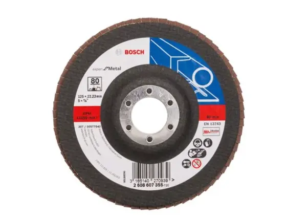 Bosch Príslušenstvo - Lamelový brúsny kotúč na oceľ, P80, priemer 125 mm 2608607355