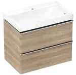 Hansgrohe Xelu Q - Skrinka s umývadlom, 63x78x50 cm, 2 zásuvky, prírodný dub/chróm 54382000