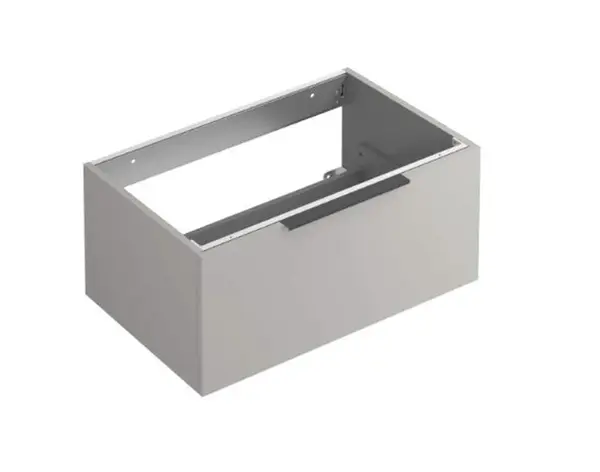 Kludi Icos - Umývadlová skrinka, 80x50x35 cm, 1 zásuvka, matná pieskovo sivá 50S80O2