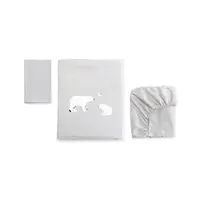 bonjourbébé 3-dielna bavlnená súprava do kolísky 80x50cm Polaris Grey