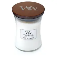 WOODWICK Vonná svíčka váza střední  White Tea & Jasmine 275 g