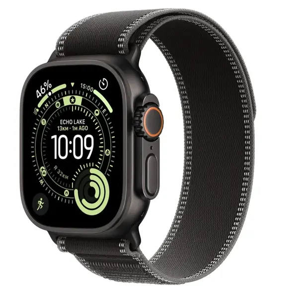 APPLE Watch Ultra 3 GPS + Cellular 49mm černý titan - černý/uhlový trailový tah - S/M