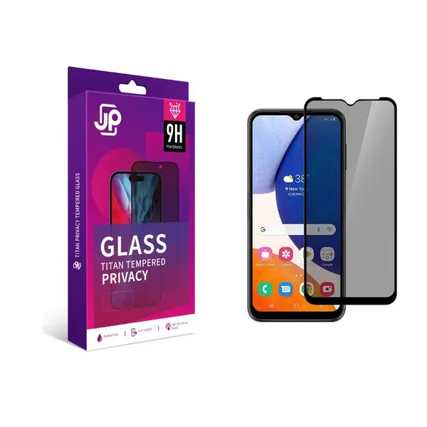 JP Titan Privacy extra odolné tvrzené sklo, Samsung Galaxy A14, černé