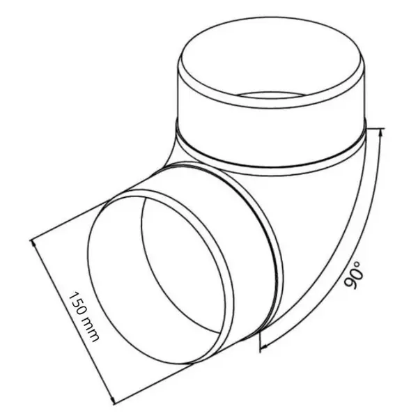 Koleno kulaté CKO, Ø 90/150 mm 0666