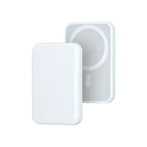 Magsafe bezdrátová powerbanka s Lightning vstupem, 5000mAh, 15W, bílá